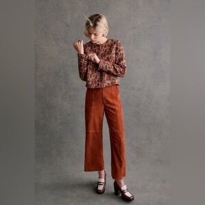 Sezane Damiano Leather Trousers